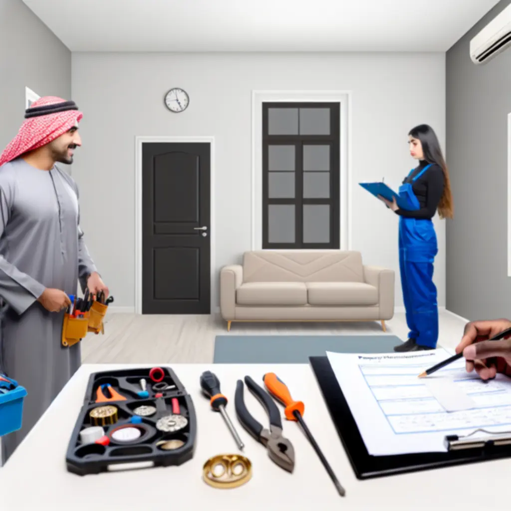 Maintenance manager coordinating repairs for a managed property
