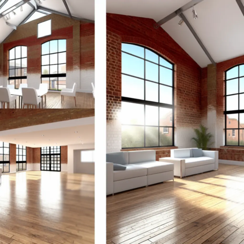 Modern commercial unit interior prepared for letting