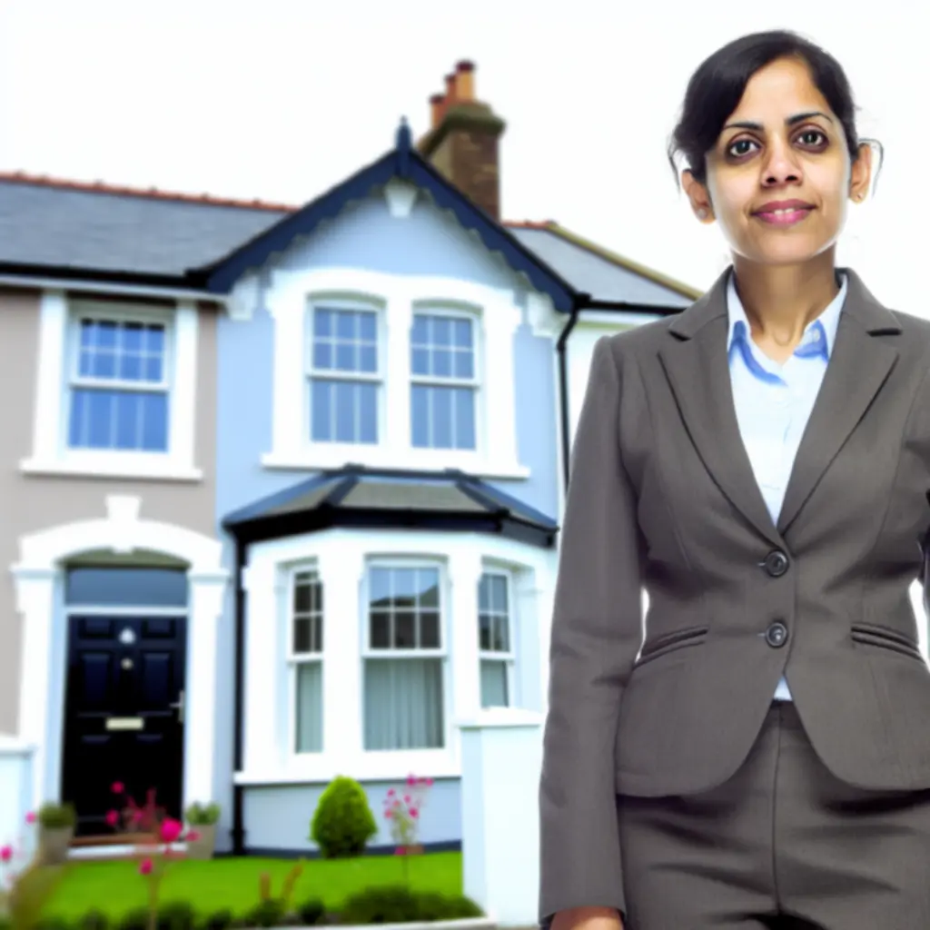 Letting agent discussing property management services in a modern office