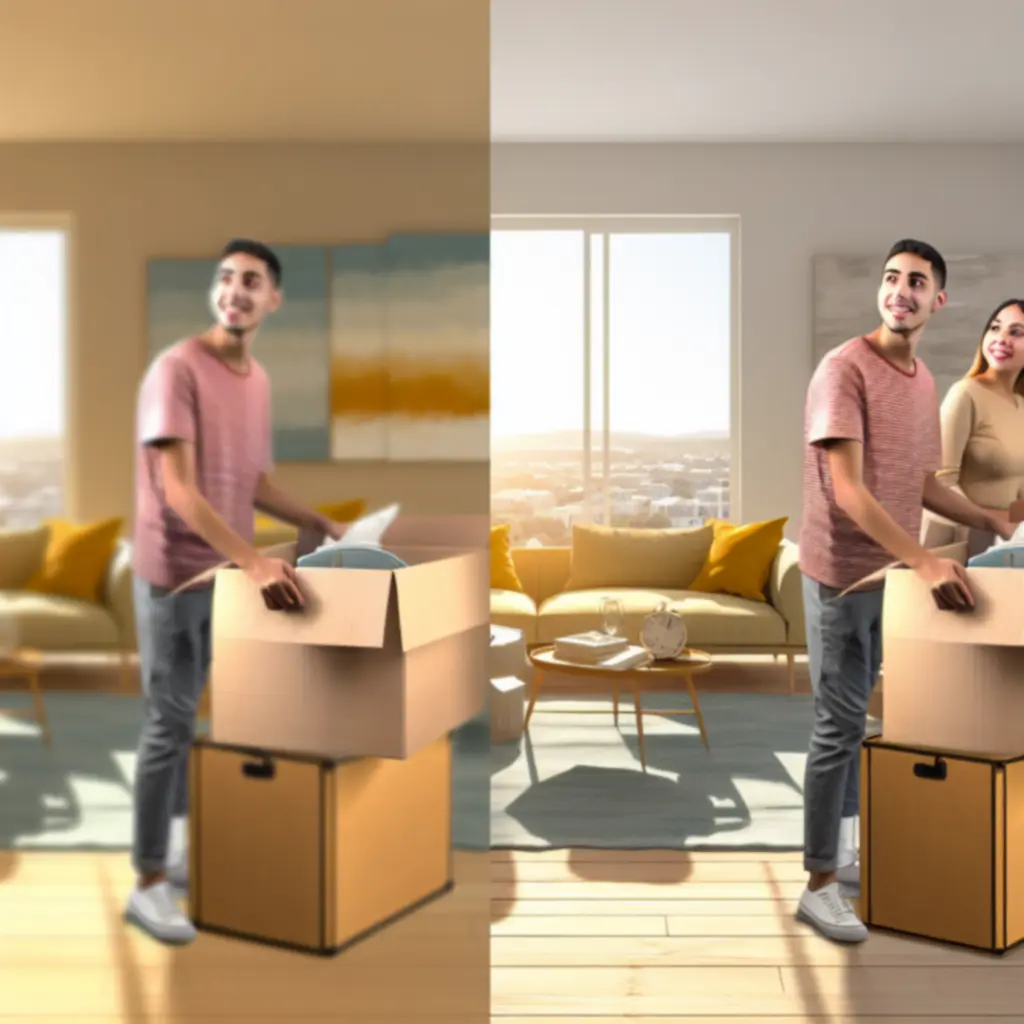 Tenant being welcomed into a bright, modern rental apartment